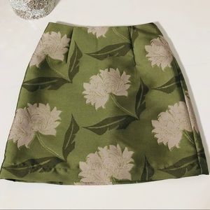 Green Floral Skirt